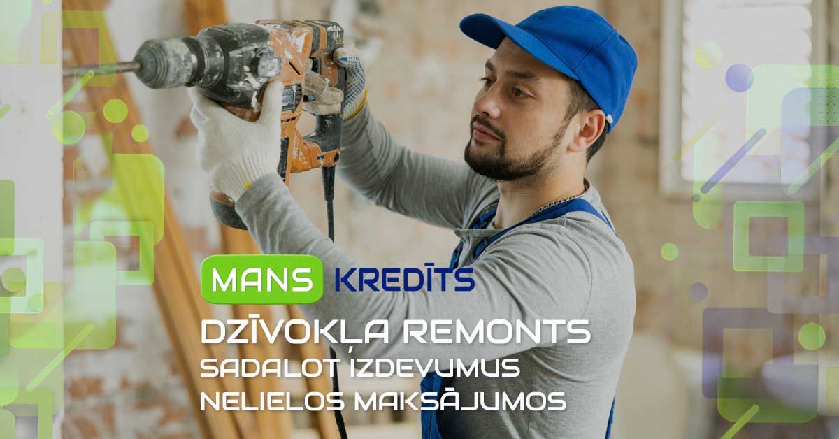 bilde dzīvokļa remonts sadalot izdevumus nelielos maksājumos