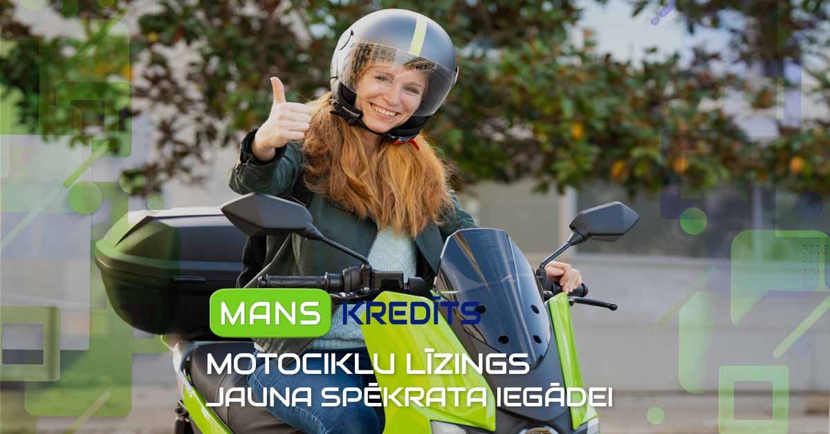 bilde motociklu līzings jauna spēkrata iegādei